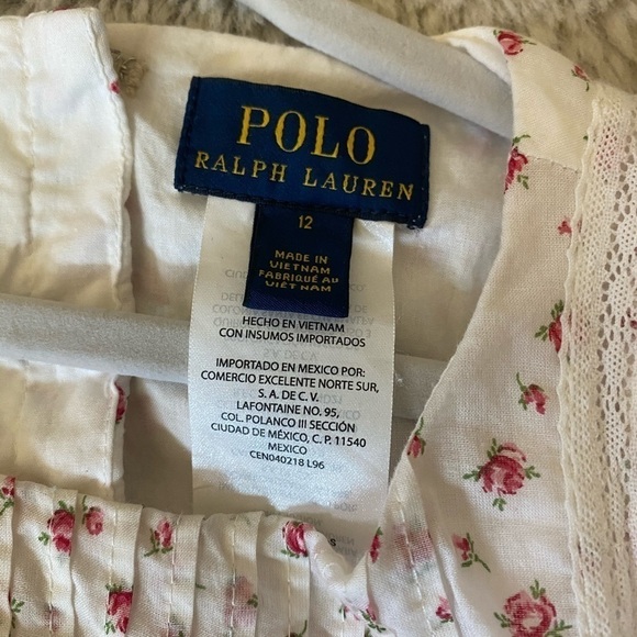Ralph Lauren Girls Floral Ruffled Cotton Dress 12 - Picture 6 of 6